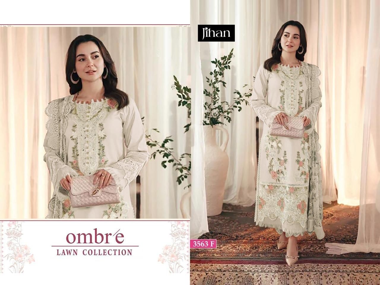 JIHAN 3563 PAKISTANI COTTON EMBROIDERY SALWAR SUIT