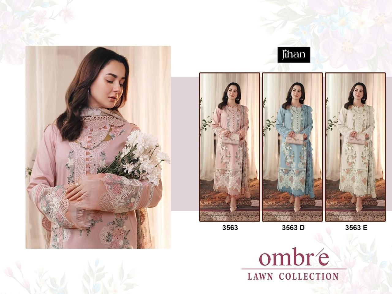 JIHAN 3563 PAKISTANI COTTON EMBROIDERY SALWAR SUIT