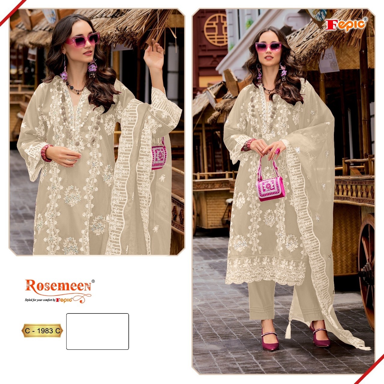 FEPIC ROSEMEEN 1983 PAKISTANI EID SPARKALSALWAR SUIT 
