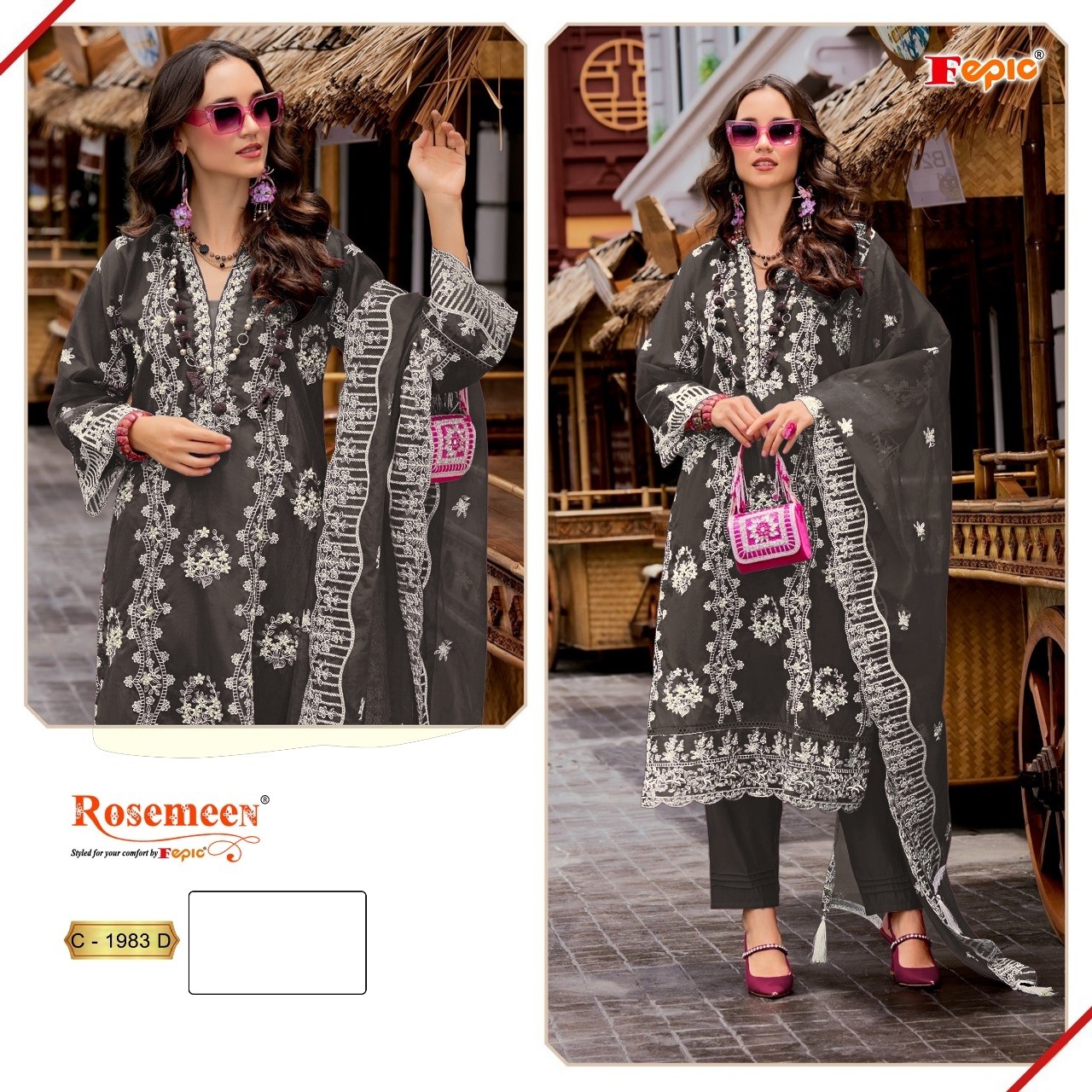 FEPIC ROSEMEEN 1983 PAKISTANI EID SPARKALSALWAR SUIT 
