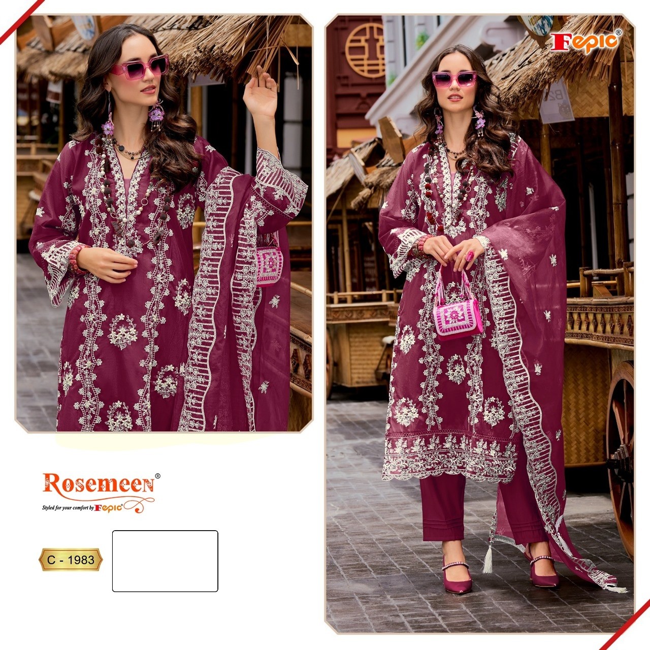 FEPIC ROSEMEEN 1983 PAKISTANI EID SPARKALSALWAR SUIT 