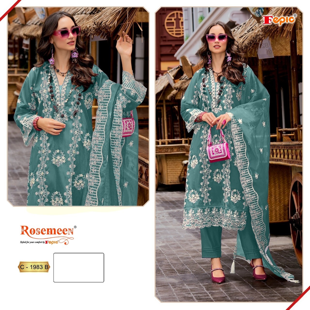 FEPIC ROSEMEEN 1983 PAKISTANI EID SPARKALSALWAR SUIT 