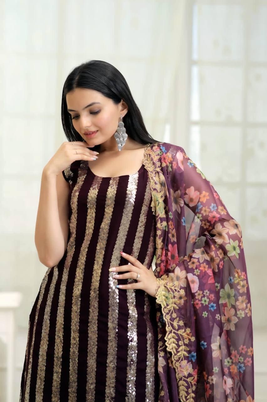  LW 9138  PREMIUM DESIGNER READYMADE TOP-SHARARA-DUPATTA COLLECTIONS 