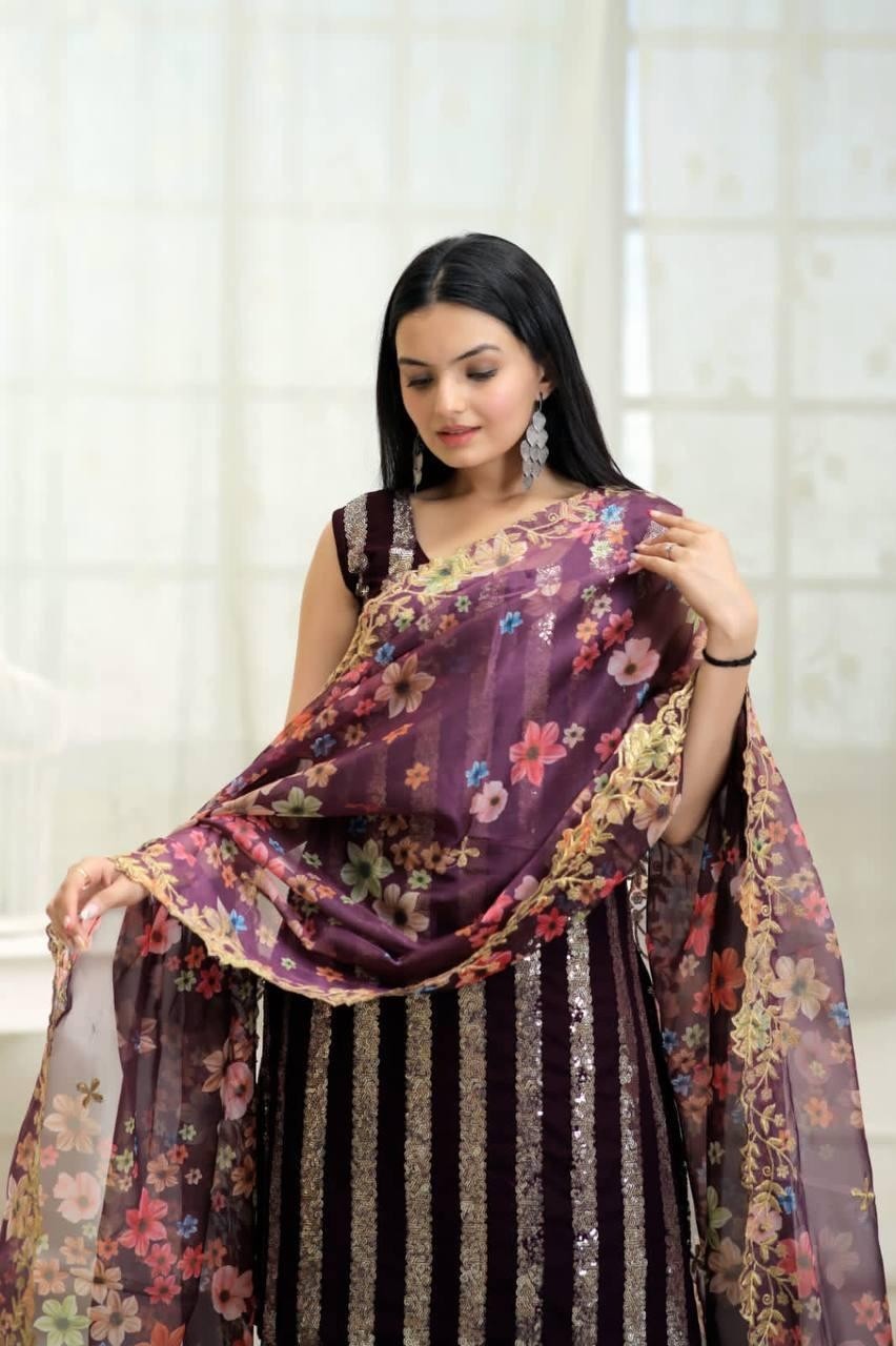  LW 9138  PREMIUM DESIGNER READYMADE TOP-SHARARA-DUPATTA COLLECTIONS 
