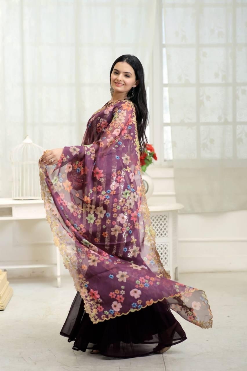  LW 9138  PREMIUM DESIGNER READYMADE TOP-SHARARA-DUPATTA COLLECTIONS 