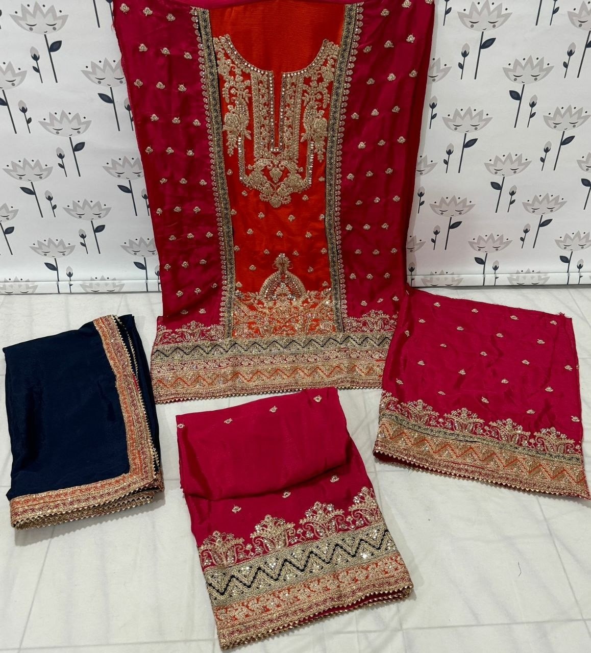 GULZAR LOHARI 2061 to 2063 NEW MOST BEAUTIFUL PARTY WEAR  TOP AND PALZZO SALWAR SUIT WITH DUPATTA SET