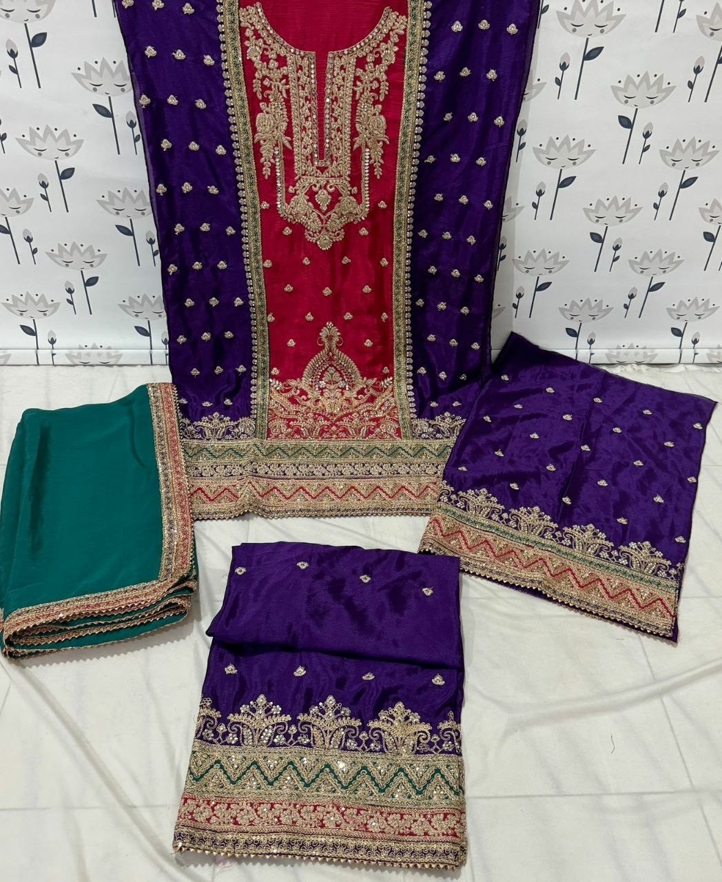 GULZAR LOHARI 2061 to 2063 NEW MOST BEAUTIFUL PARTY WEAR  TOP AND PALZZO SALWAR SUIT WITH DUPATTA SET