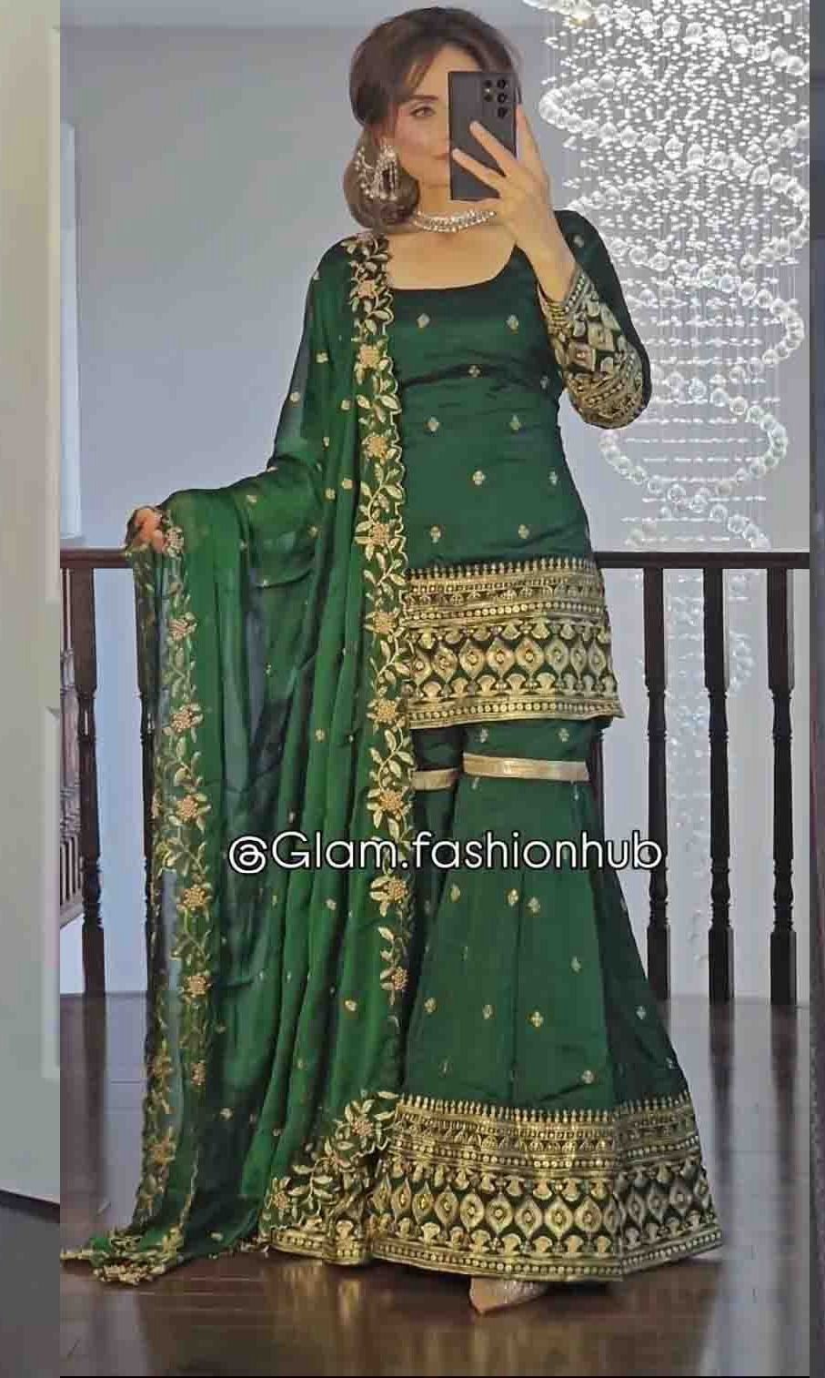 VLM 217 NEW ĐĚSIGNER PARTY WEAR TOP AND PLAZZO. WITH FANCY DUPPATA AND EMBROIDERY WORK