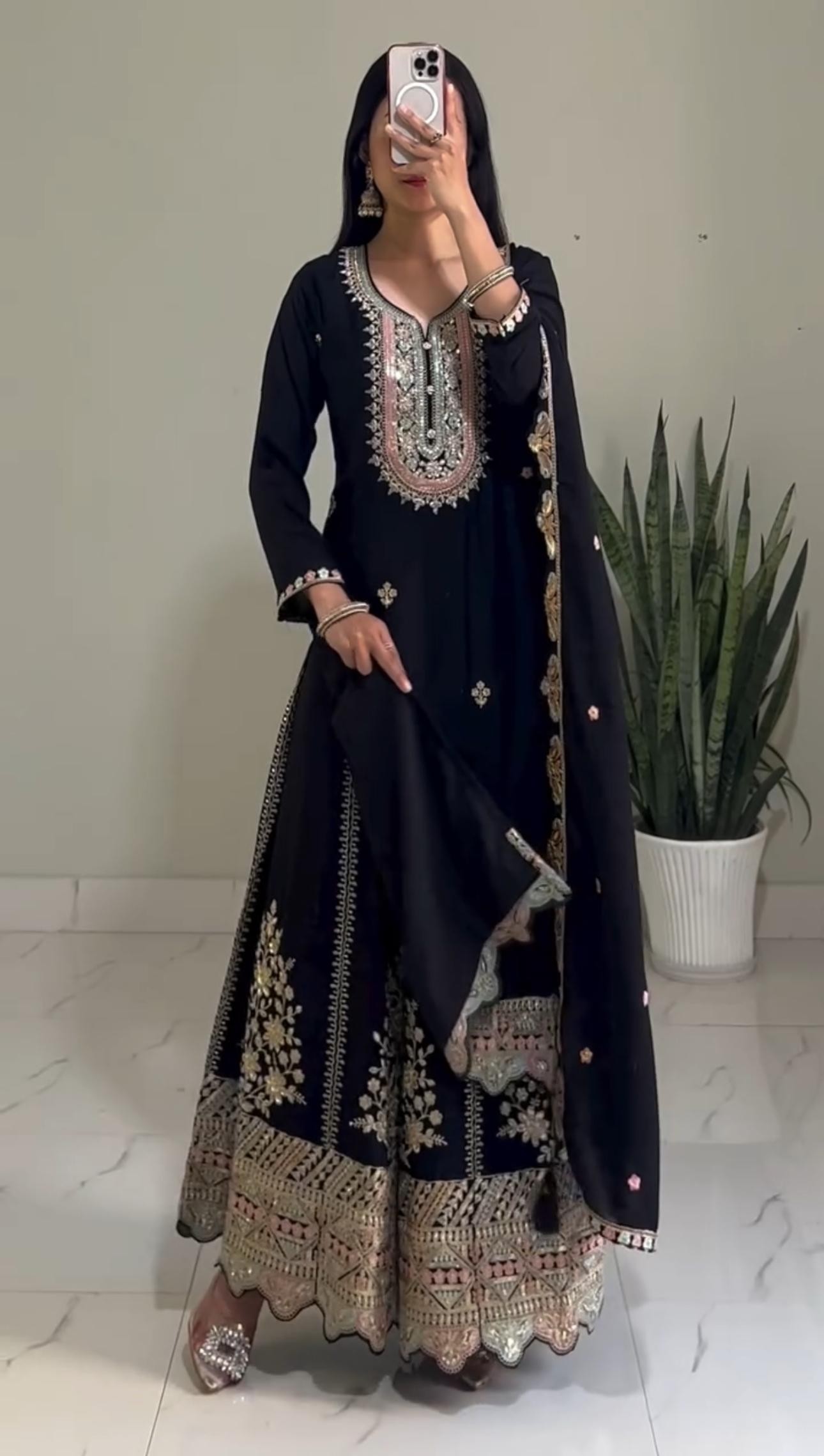 PF 031 NEW DESIGNER TOP AND PALZZO WITH DUPATTA SET
