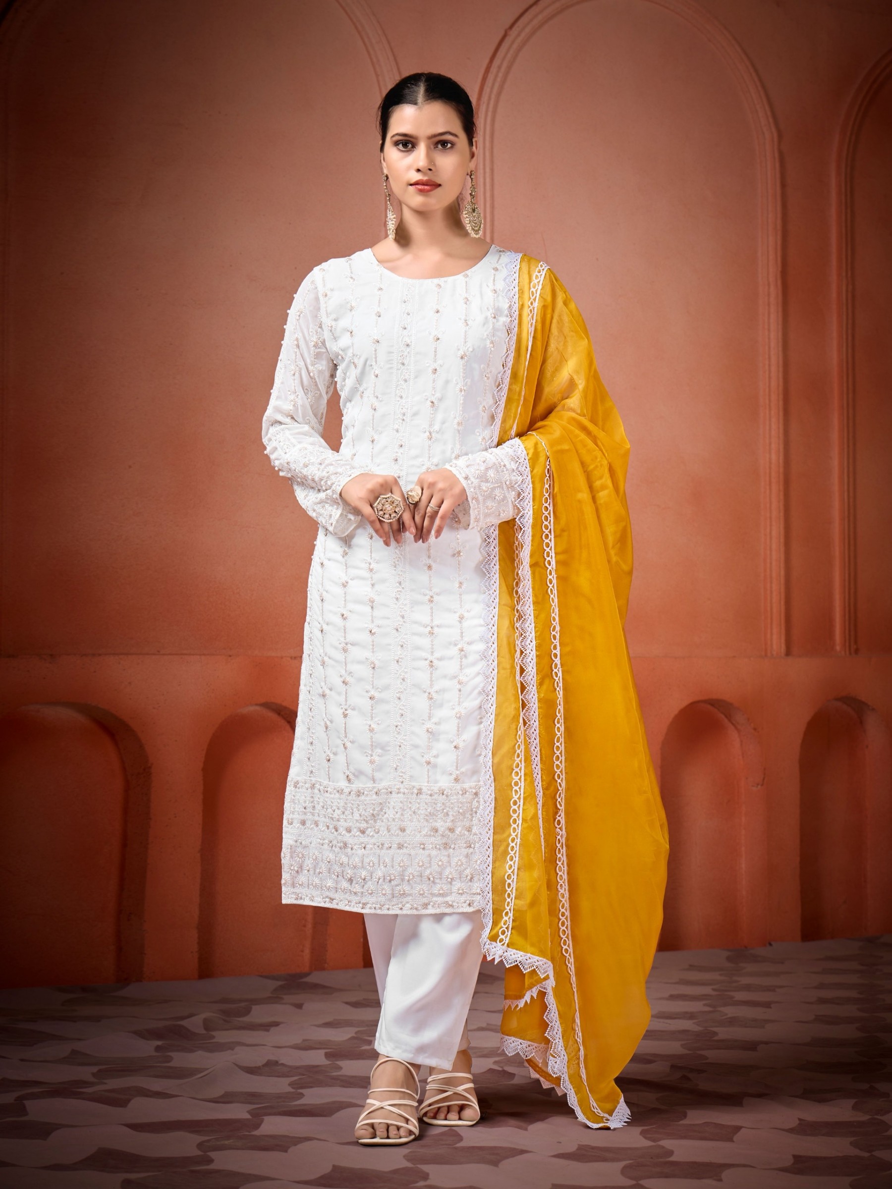 YANYA DESIGNER 023 READY MADE PARTY WEAR TOP AND BOTTOM WITH DUPATTA SET