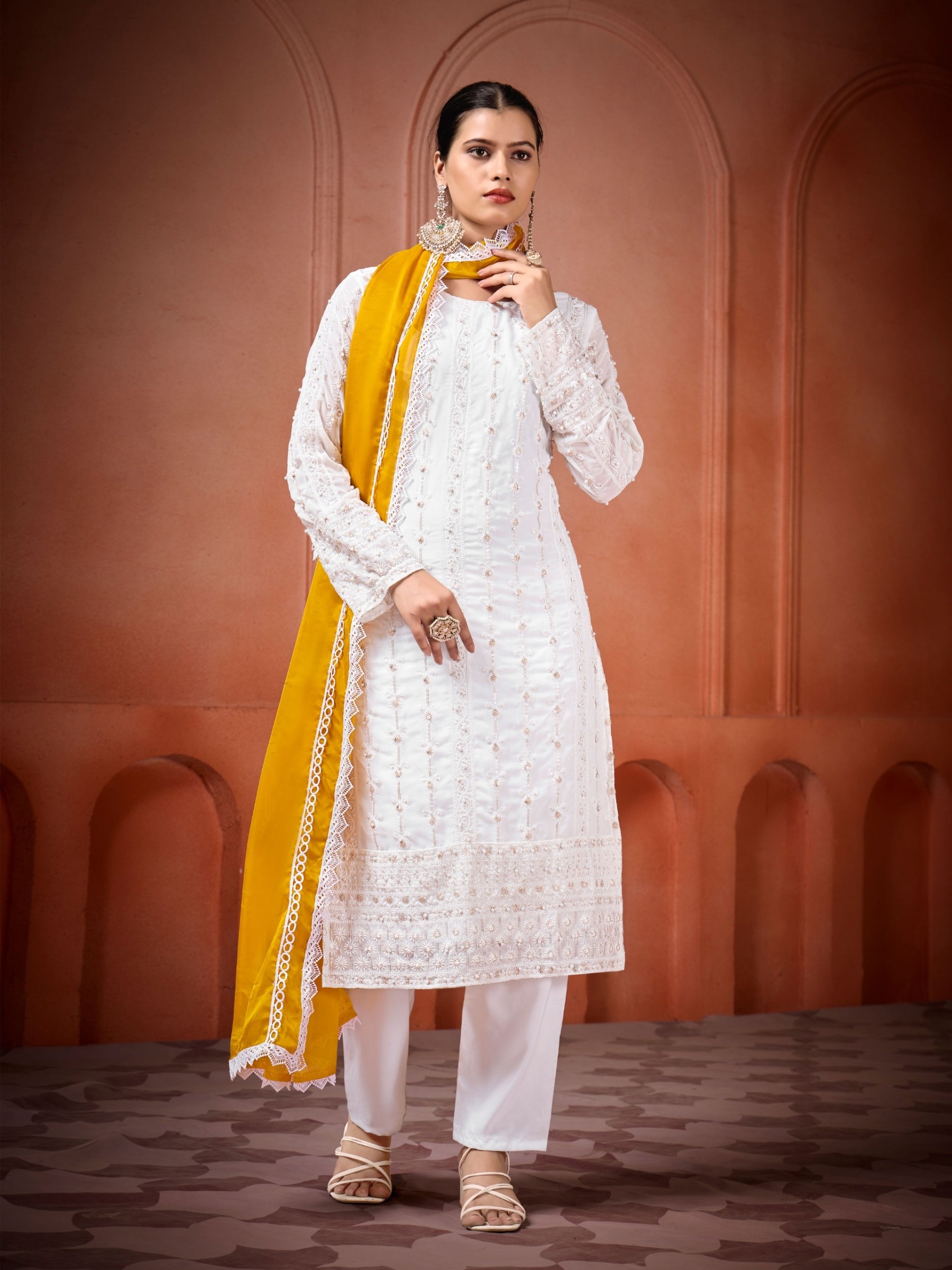 YANYA DESIGNER 023 READY MADE PARTY WEAR TOP AND BOTTOM WITH DUPATTA SET
