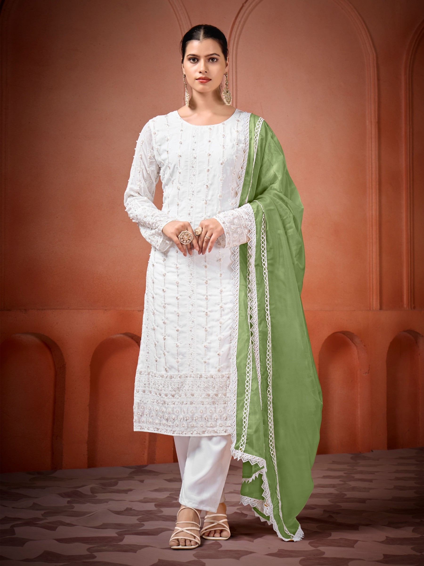 YANYA DESIGNER 023 READY MADE PARTY WEAR TOP AND BOTTOM WITH DUPATTA SET