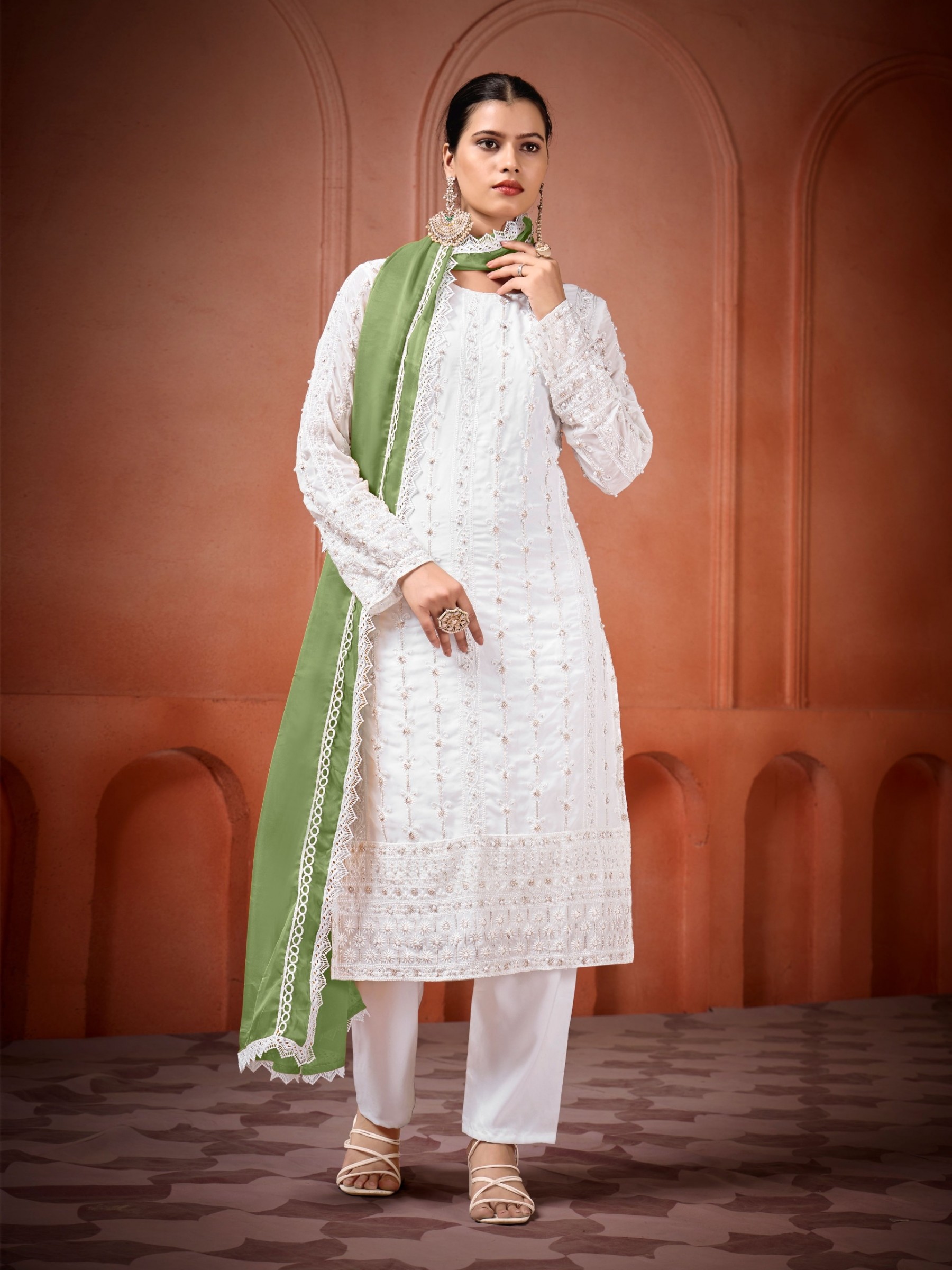 YANYA DESIGNER 023 READY MADE PARTY WEAR TOP AND BOTTOM WITH DUPATTA SET