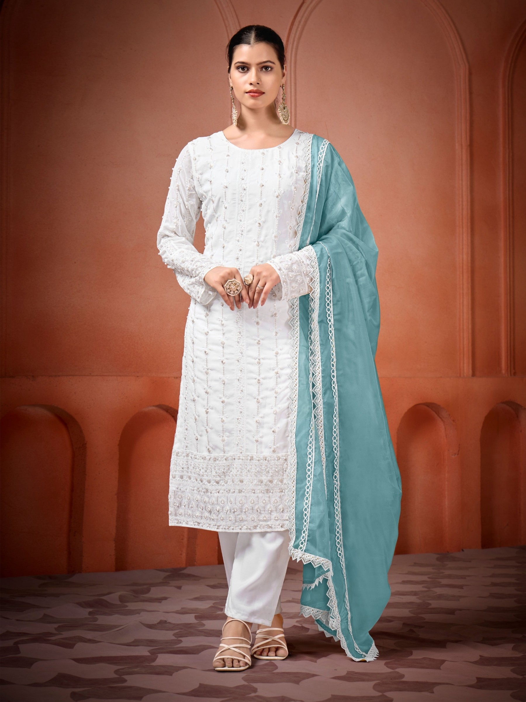 YANYA DESIGNER 023 READY MADE PARTY WEAR TOP AND BOTTOM WITH DUPATTA SET