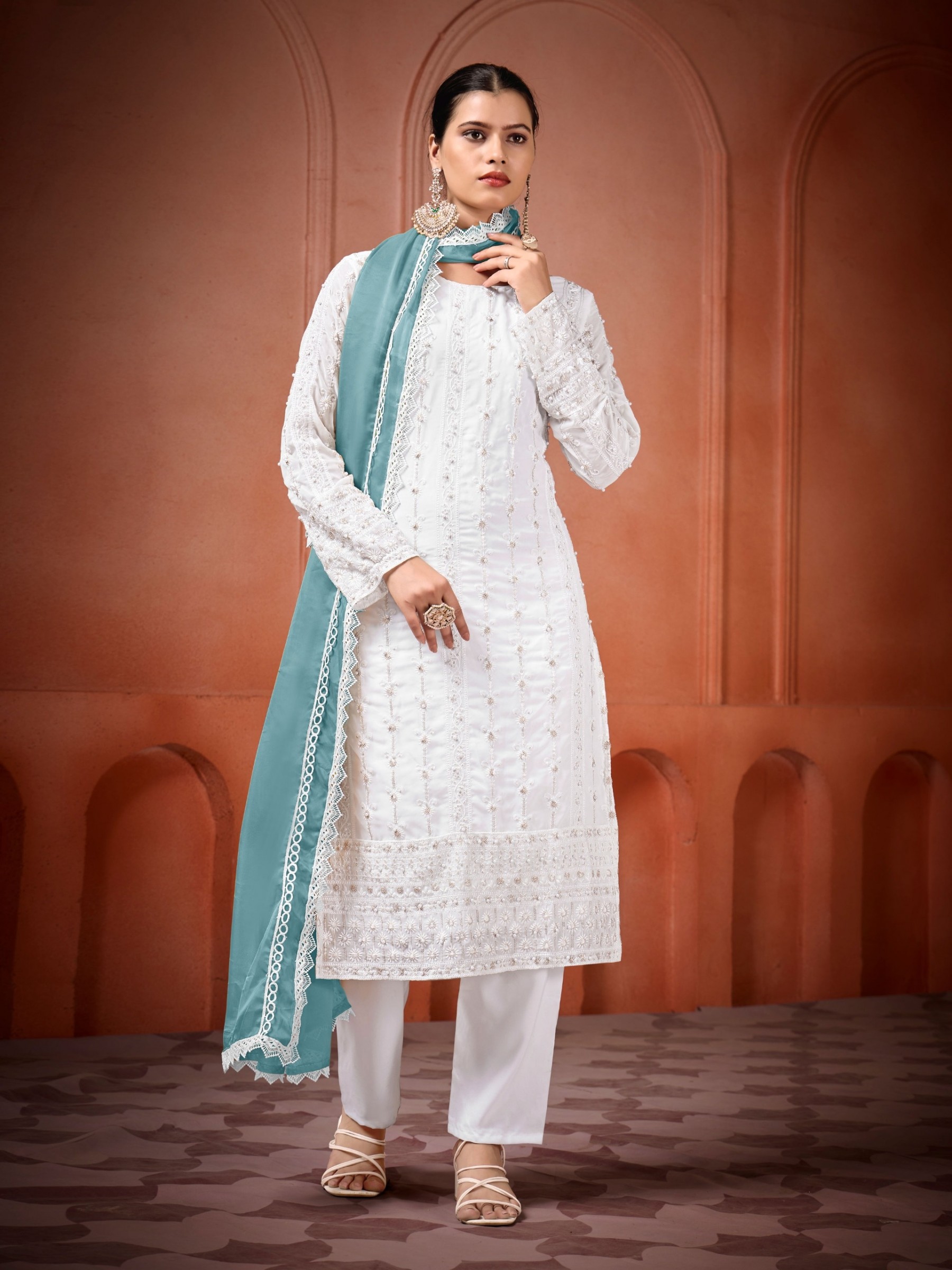 YANYA DESIGNER 023 READY MADE PARTY WEAR TOP AND BOTTOM WITH DUPATTA SET