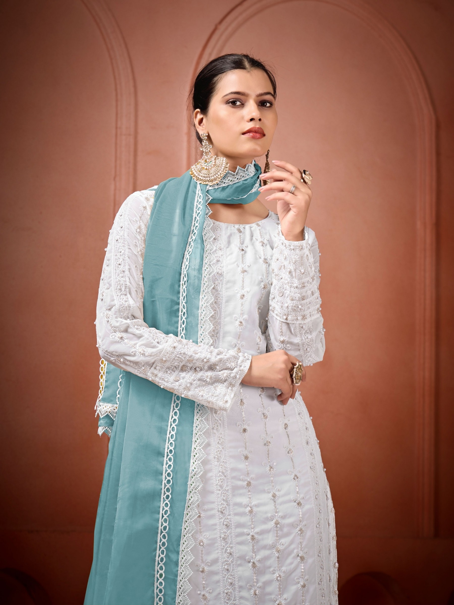 YANYA DESIGNER 023 READY MADE PARTY WEAR TOP AND BOTTOM WITH DUPATTA SET