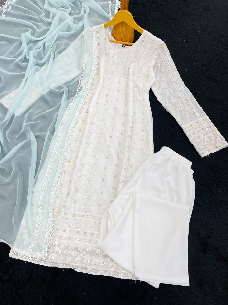YANYA DESIGNER 023 READY MADE PARTY WEAR TOP AND BOTTOM WITH DUPATTA SET