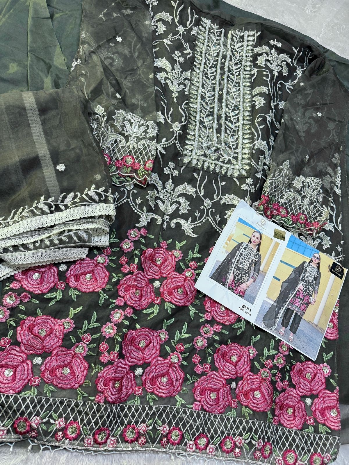 ZIAAZ DESIGN 803 PAKISTANI SPARKAL EMBROIDERY SALWAR SUIT