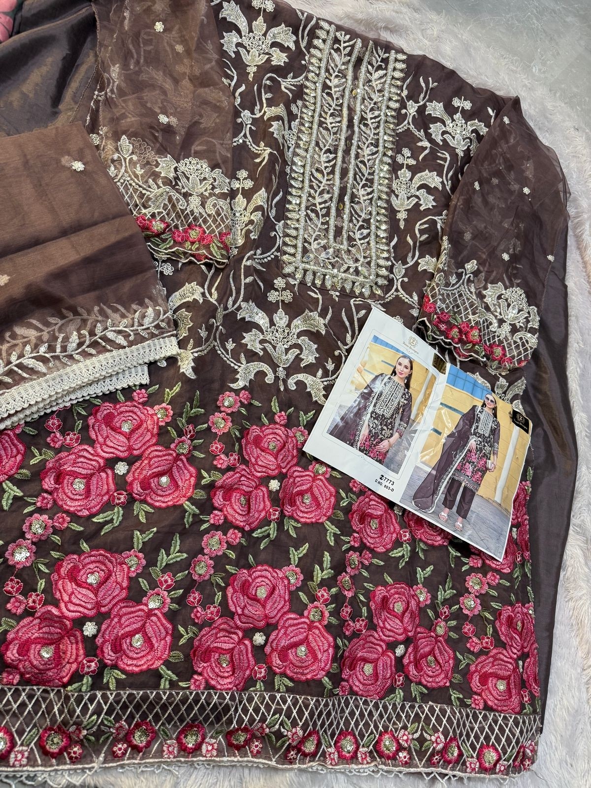ZIAAZ DESIGN 803 PAKISTANI SPARKAL EMBROIDERY SALWAR SUIT