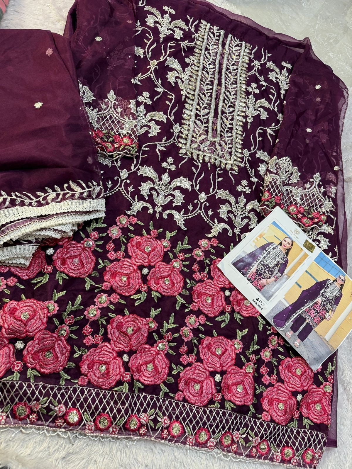 ZIAAZ DESIGN 803 PAKISTANI SPARKAL EMBROIDERY SALWAR SUIT