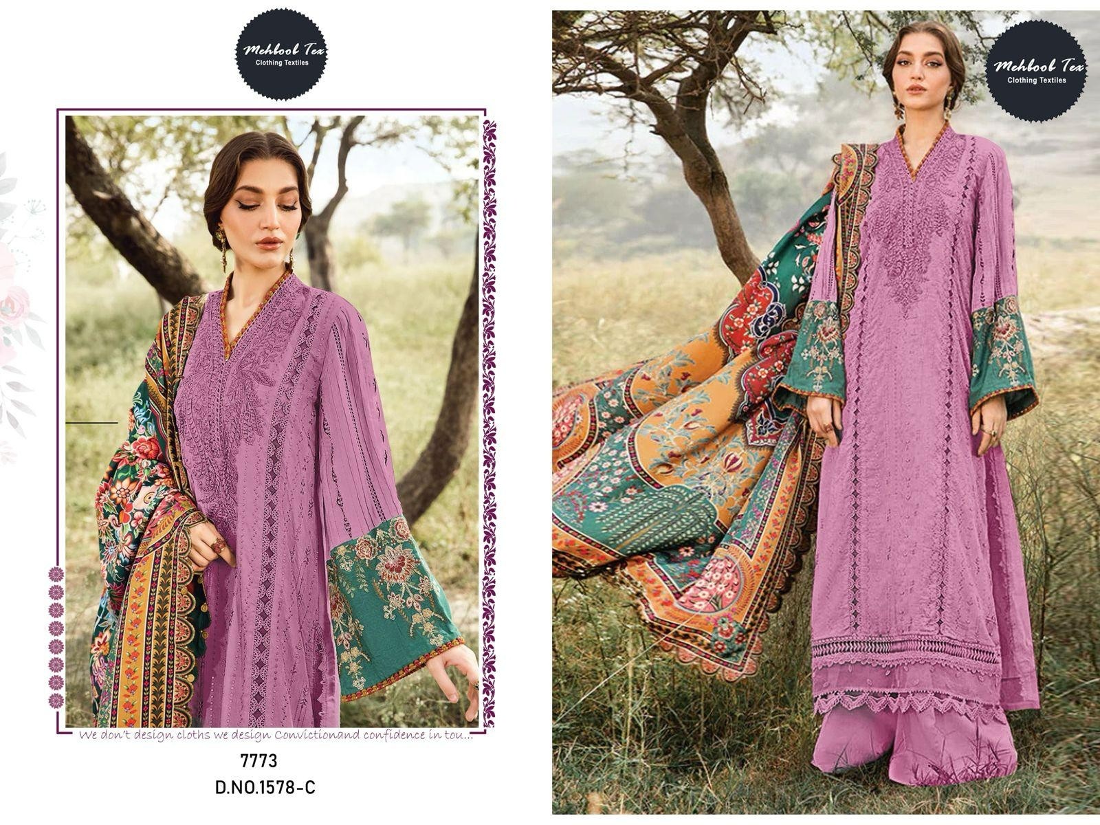 MEHBOOB TEX 1578 PAKISTANI LAWN COTTON SALWAR SUIT