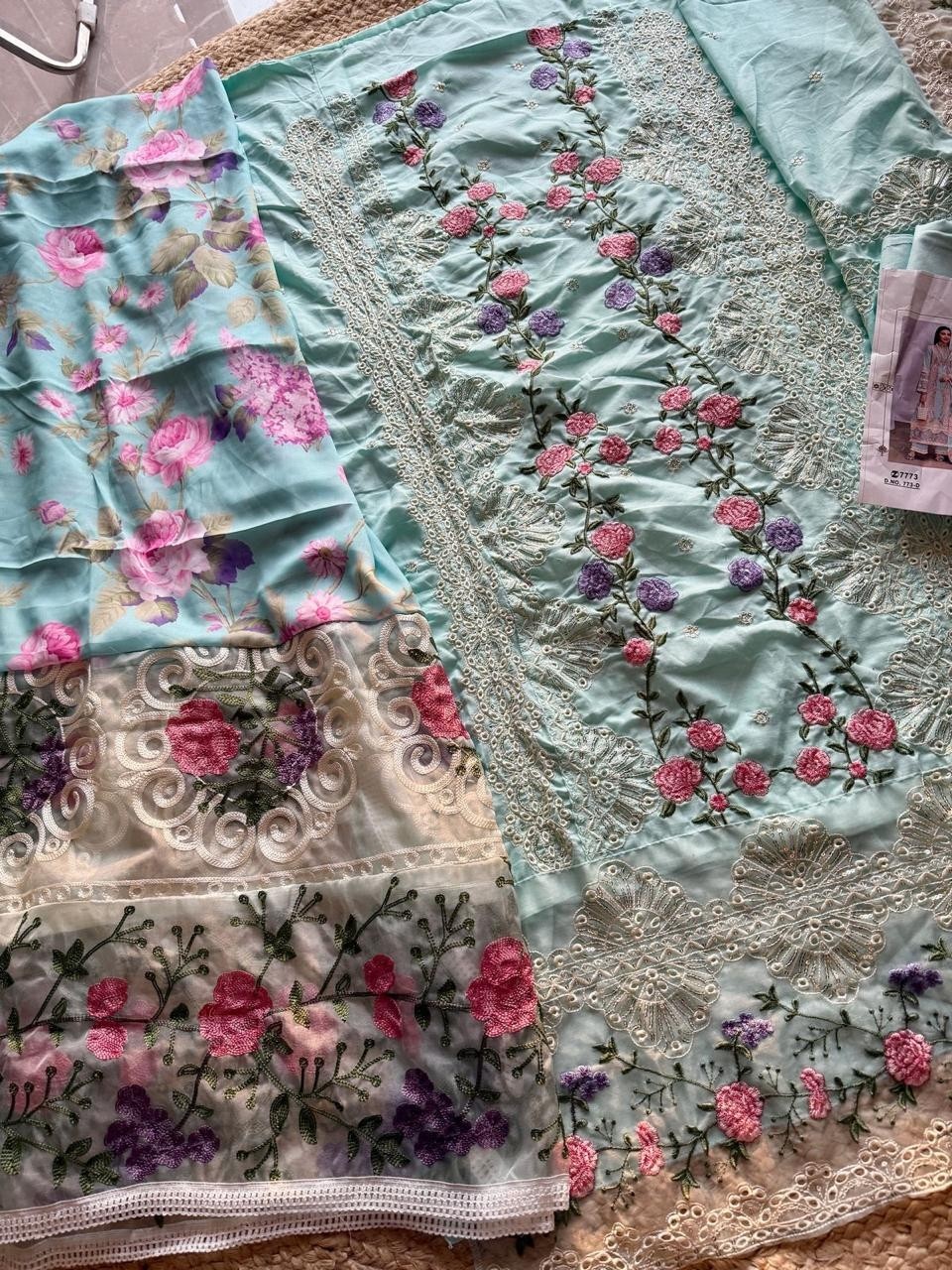 ZIAAZ DESIGN 773 PAKISTANI DESIGNER EMBROIDERY WORK SALWAR SUIT