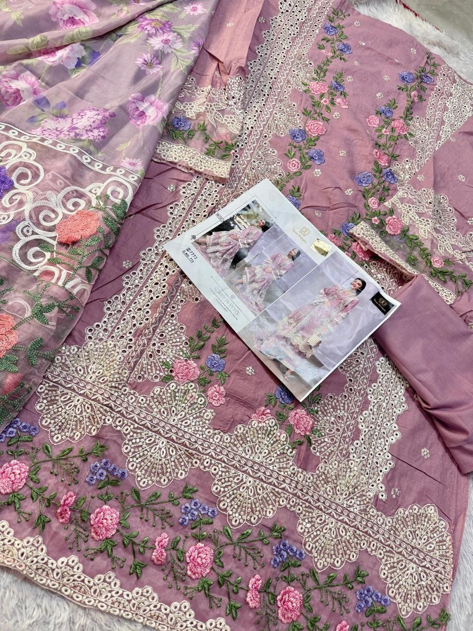 ZIAAZ DESIGN 773 PAKISTANI DESIGNER EMBROIDERY WORK SALWAR SUIT