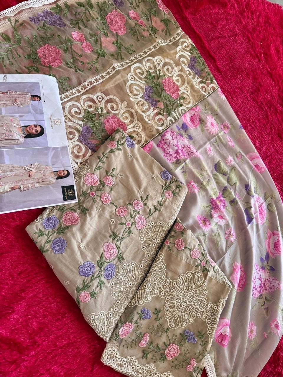ZIAAZ DESIGN 773 PAKISTANI DESIGNER EMBROIDERY WORK SALWAR SUIT