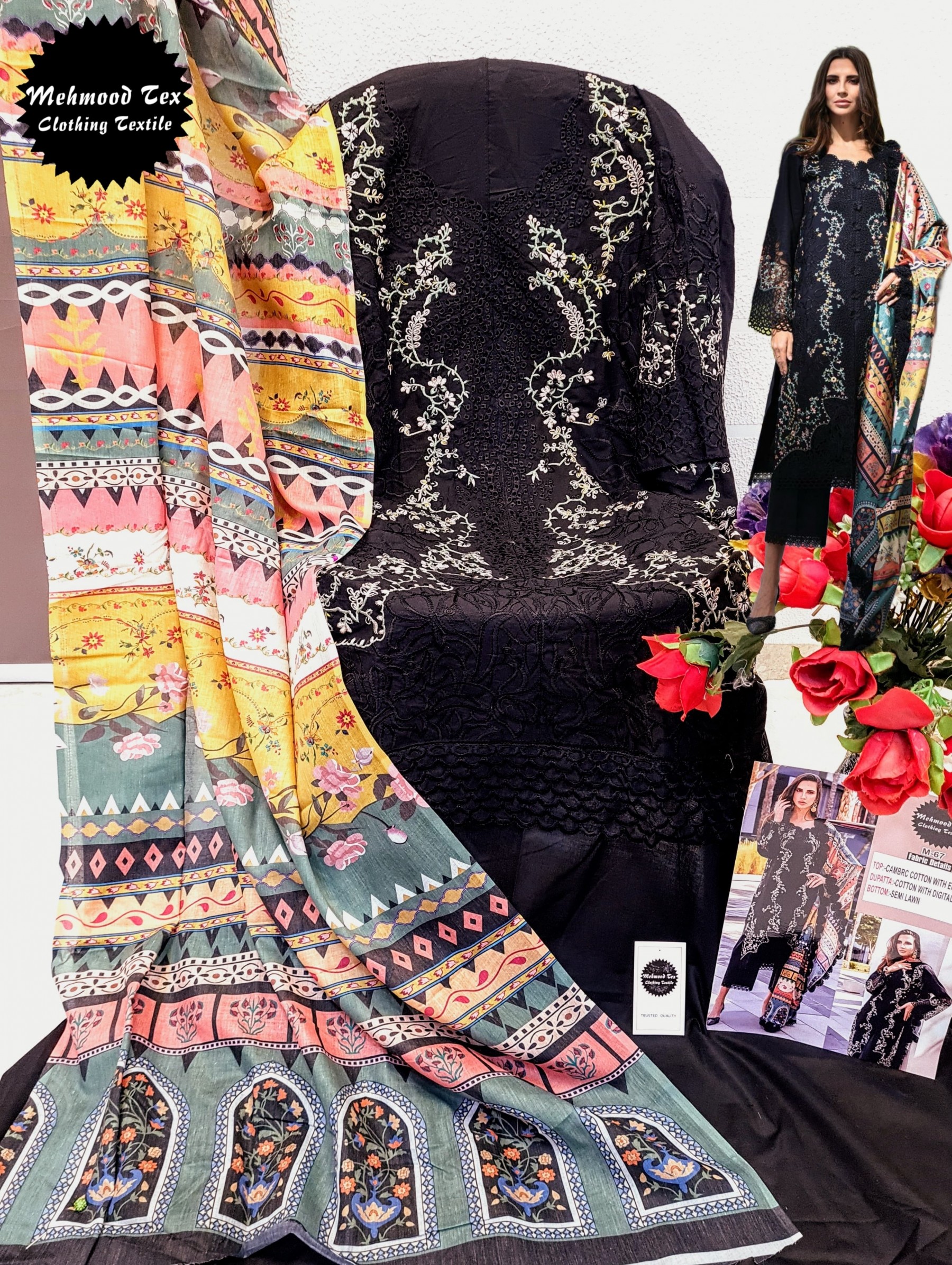 MEHDOOD TEX M67 PAKISTANI SUPER HIT DESIGN HIT COLLETION SALWAR SUIT