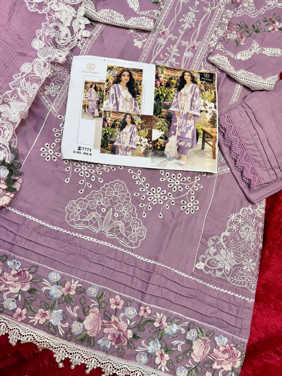 ZIAAZ DESIGN 900 BEAUTIFUL PAKISTANI PARTY WEAR SUMMER COTTON SALWAR SUIT