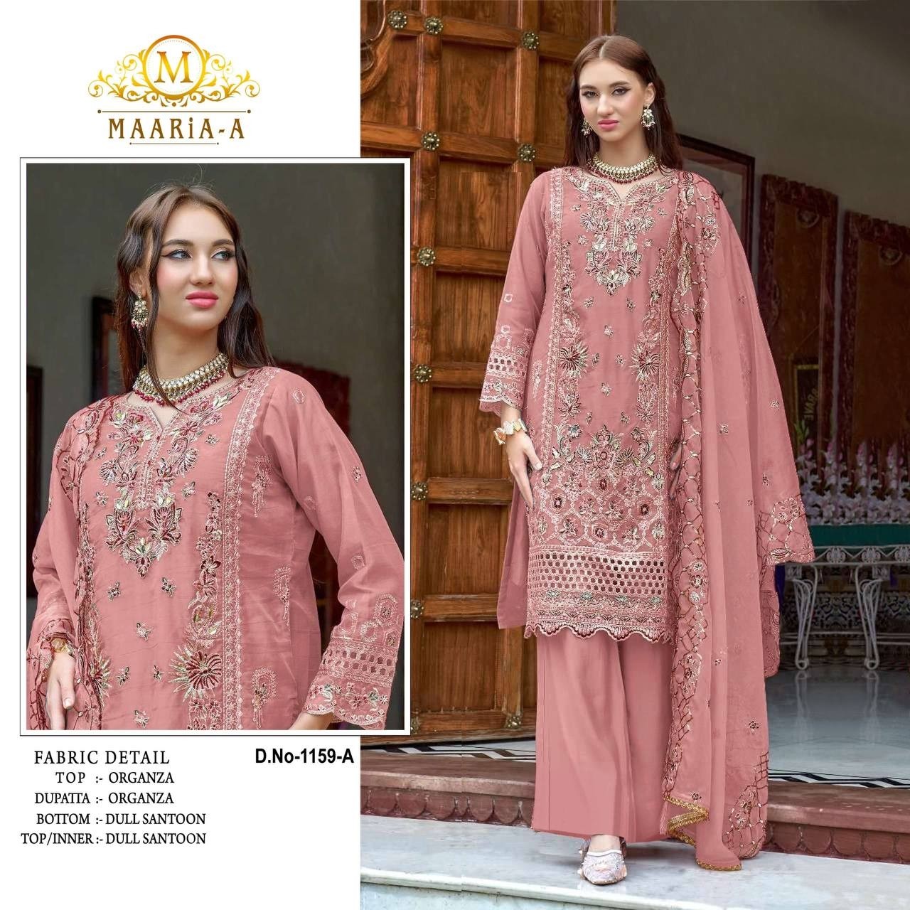MARIA-A 1159 PAKISTANI DESIGNER WEAR SALWAR SUIT 