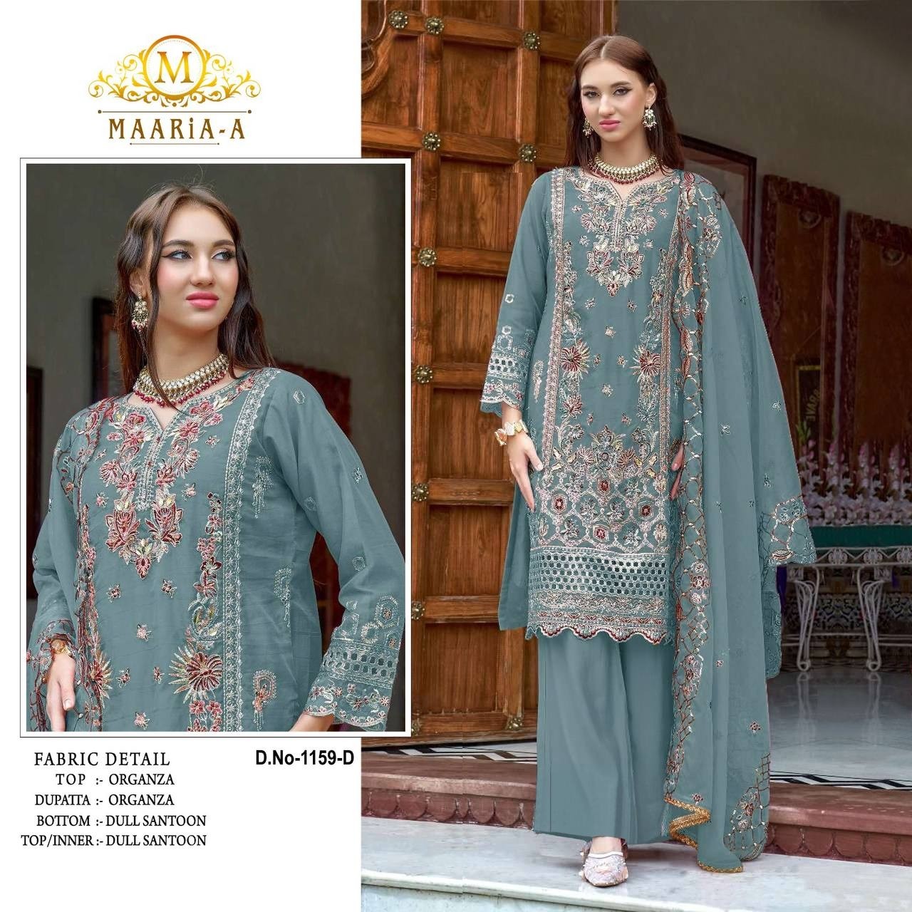 MARIA-A 1159 PAKISTANI DESIGNER WEAR SALWAR SUIT 