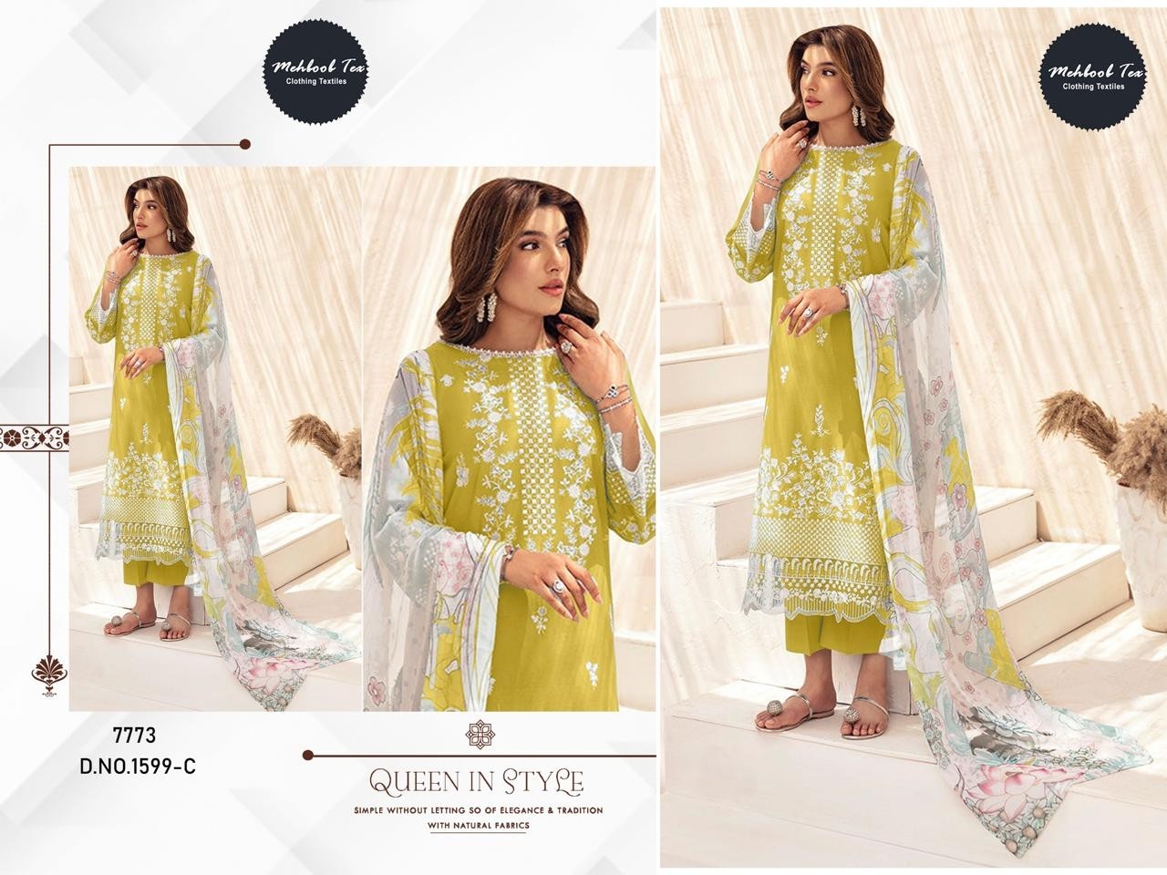  MEHBOOB TEX 1599 COLOUR PAKISTANI COTTON SALWAR SUIT 