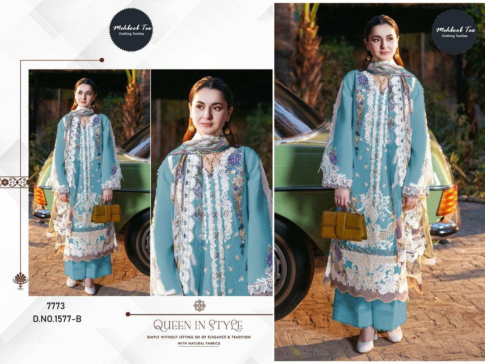 MEHBOOB TEX 1577 PAKISTANI COTTON SEMI STICHAD SALWAR SUIT
