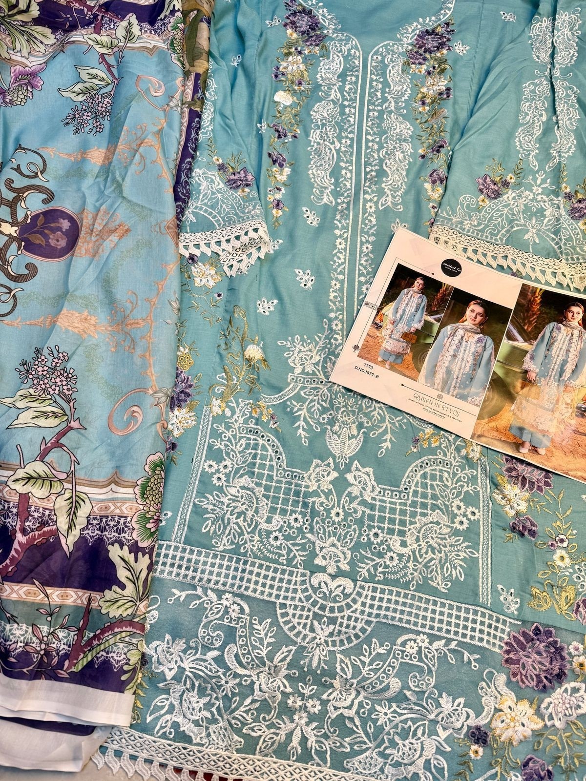 MEHBOOB TEX 1577 PAKISTANI COTTON SEMI STICHAD SALWAR SUIT