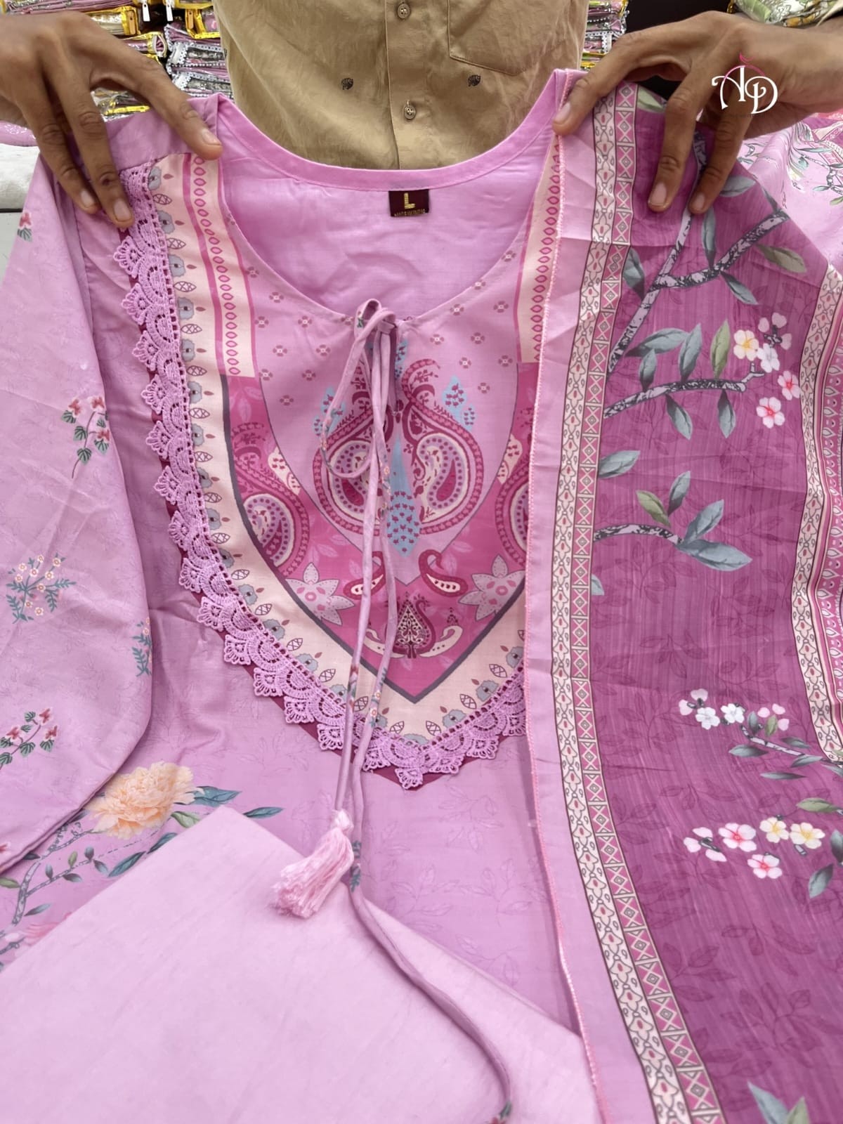 BEAUTIFUL MASLIN COTTON PRINT KURATI AND DUPATTA SET WITH PARTY STYLE KURATI SET