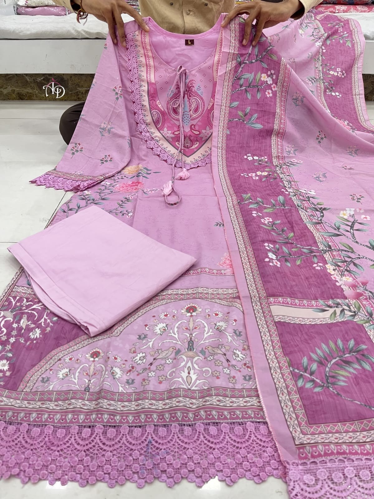 BEAUTIFUL MASLIN COTTON PRINT KURATI AND DUPATTA SET WITH PARTY STYLE KURATI SET