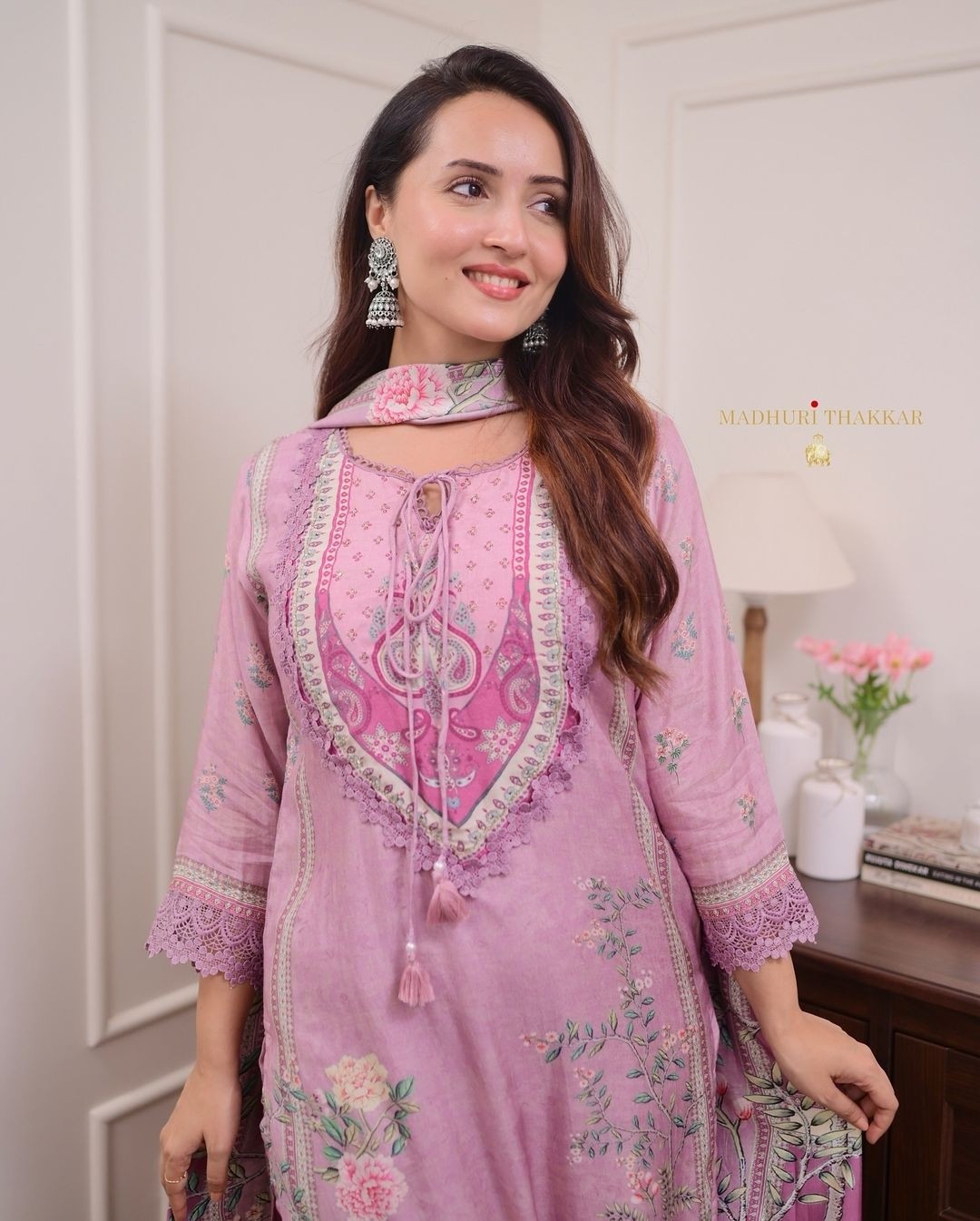 BEAUTIFUL MASLIN COTTON PRINT KURATI AND DUPATTA SET WITH PARTY STYLE KURATI SET