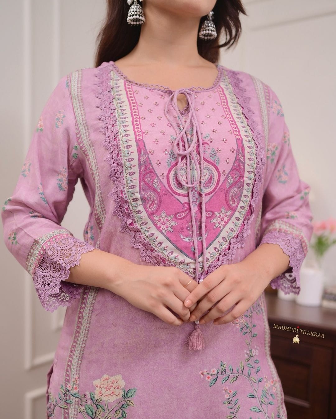 BEAUTIFUL MASLIN COTTON PRINT KURATI AND DUPATTA SET WITH PARTY STYLE KURATI SET