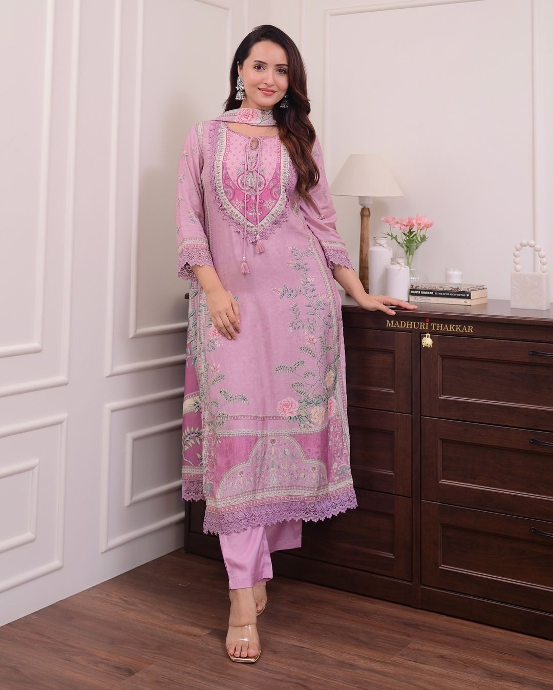 BEAUTIFUL MASLIN COTTON PRINT KURATI AND DUPATTA SET WITH PARTY STYLE KURATI SET