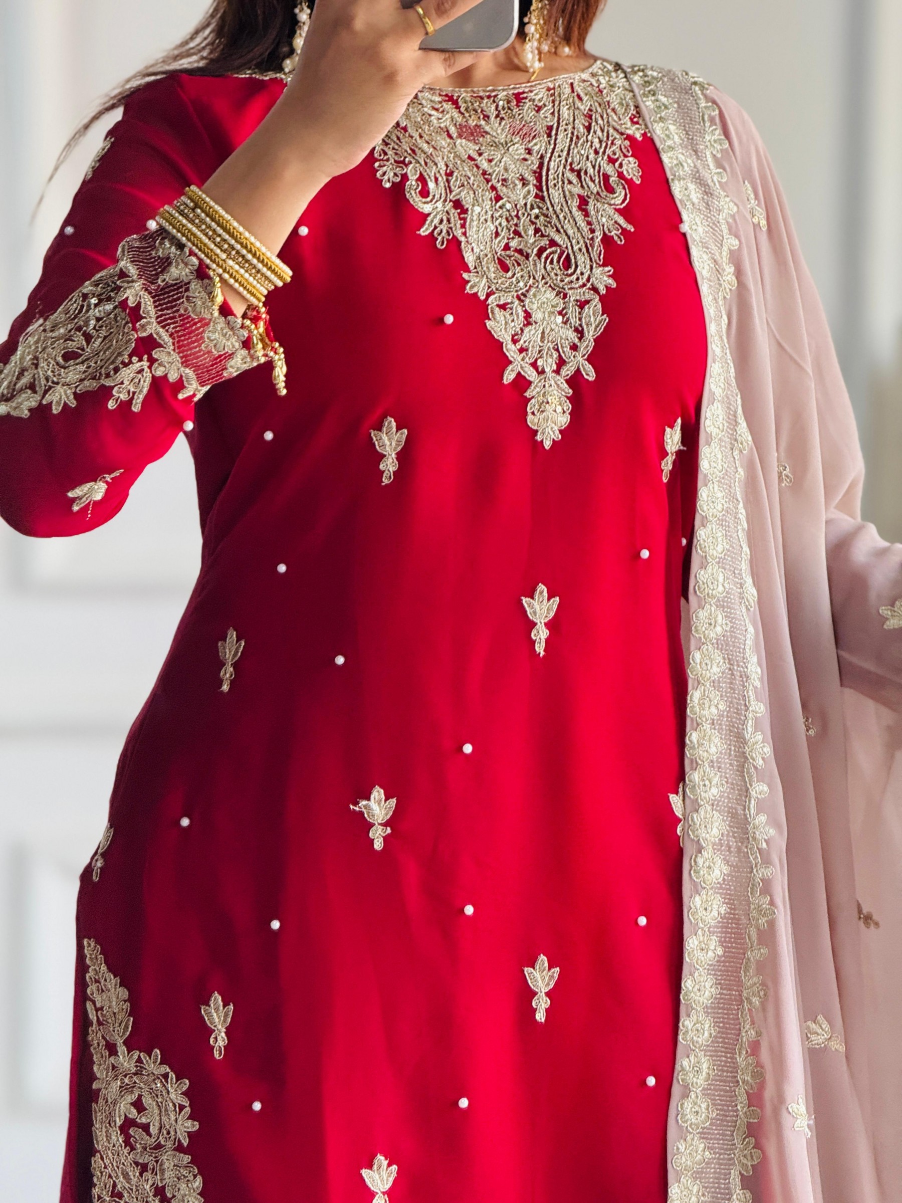 DESIGNER MAROON COLOUR SHARARA SALWAR SUIT WITH HEAVY EMBROIDERY WORK