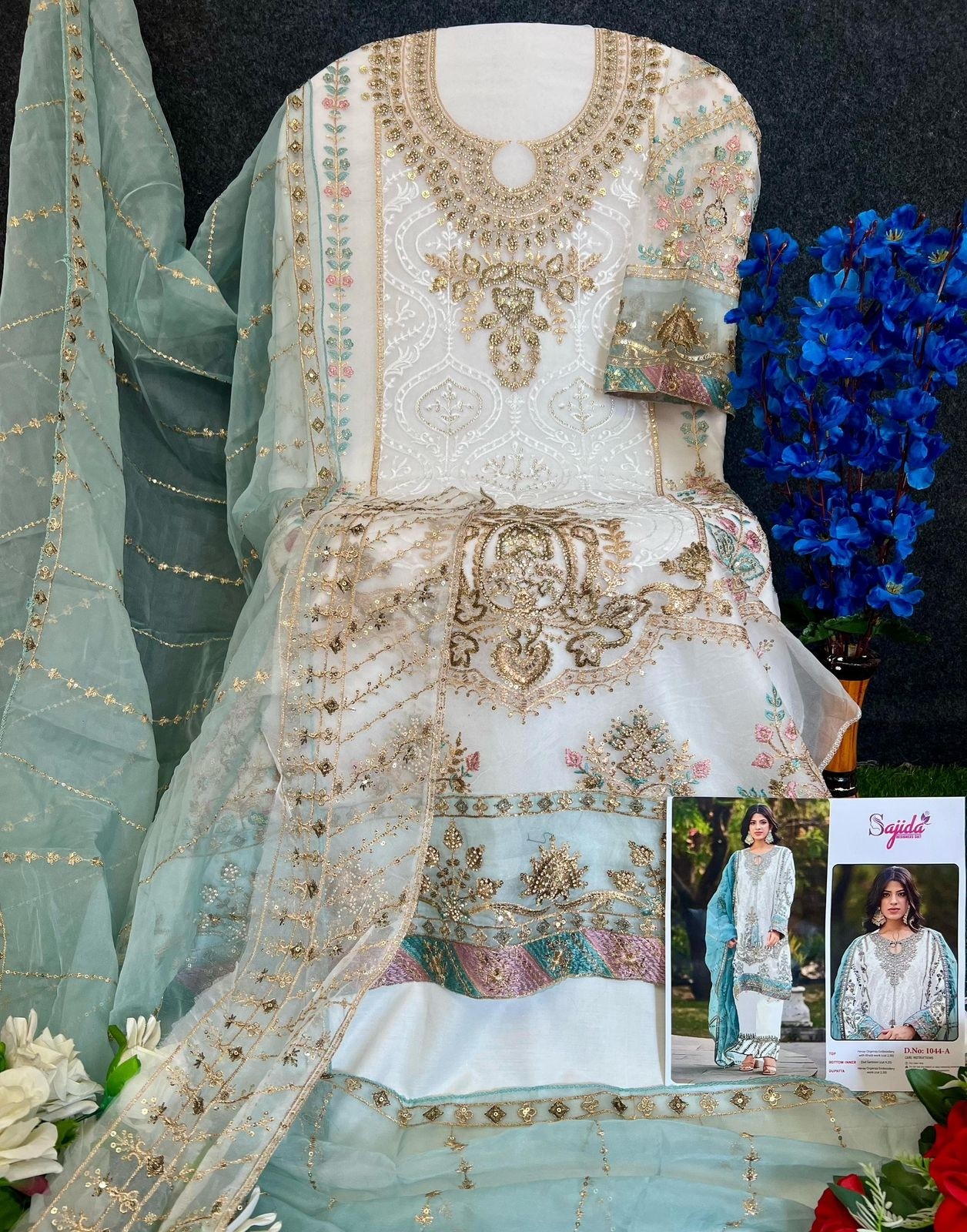 SAJIDA BY SAIRA 1044 PAKISTANI DESIGNER WEDDING TRADITIONAL SALWAR SUIT