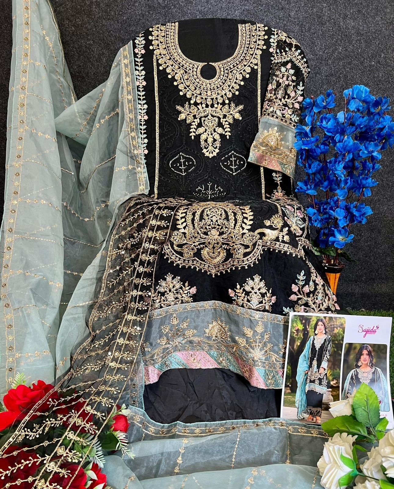 SAJIDA BY SAIRA 1044 PAKISTANI DESIGNER WEDDING TRADITIONAL SALWAR SUIT