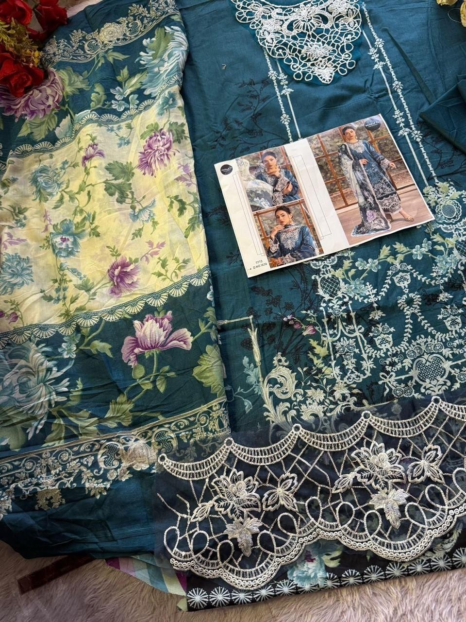 MEHBBOB TEX 1636 PAKISTANI FORAML PRINTED DREES SALWAR SUIT