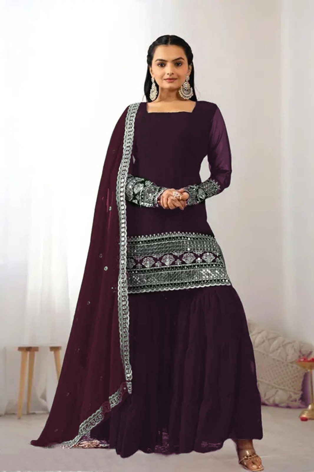 YD 031 READYMADE PARTY WEAR SALWAR SUIT WITH EMBROIDERY WORK  FULLY STSUITICHAD 
