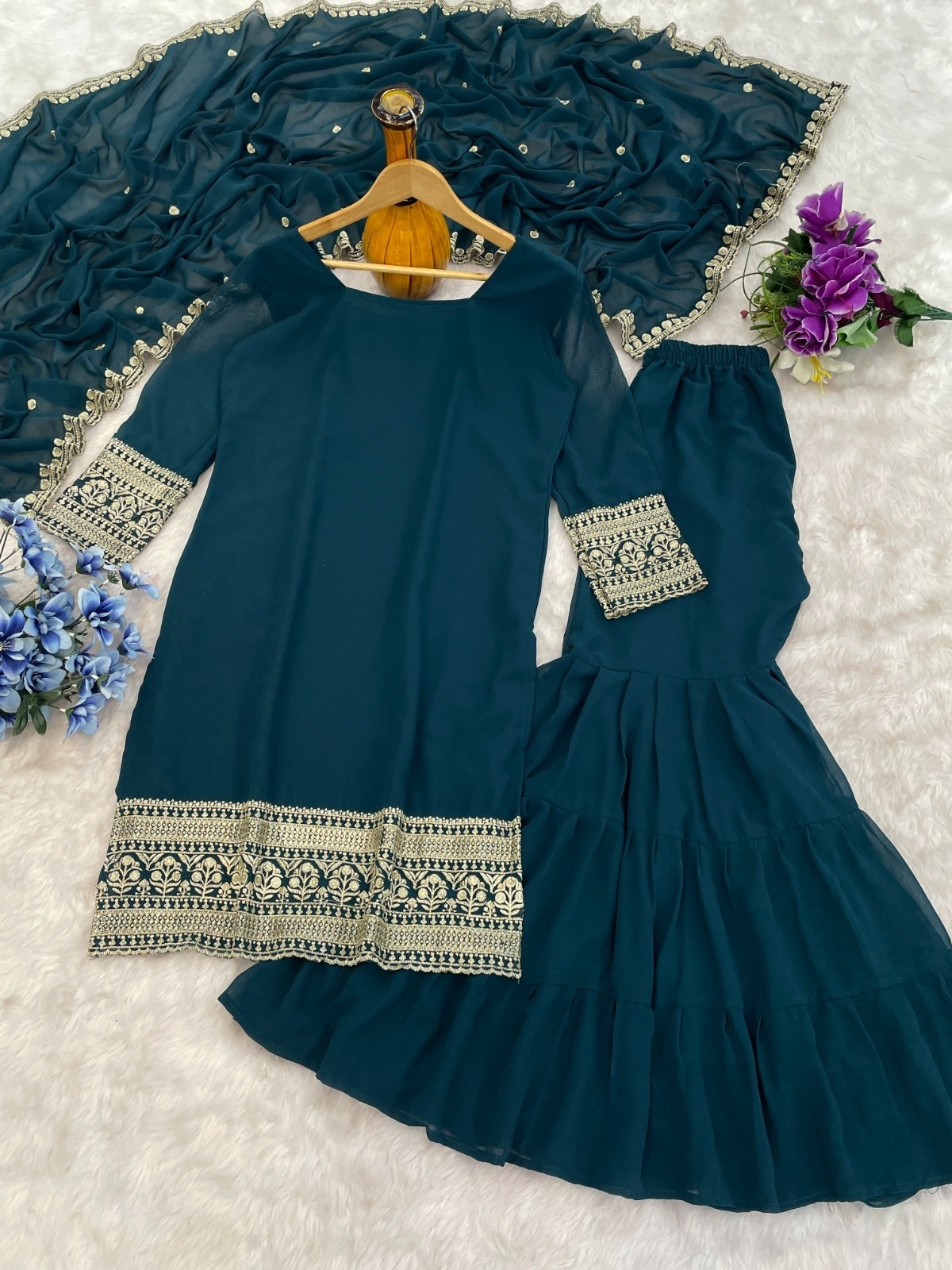 YD 031 READYMADE PARTY WEAR SALWAR SUIT WITH EMBROIDERY WORK  FULLY STSUITICHAD 