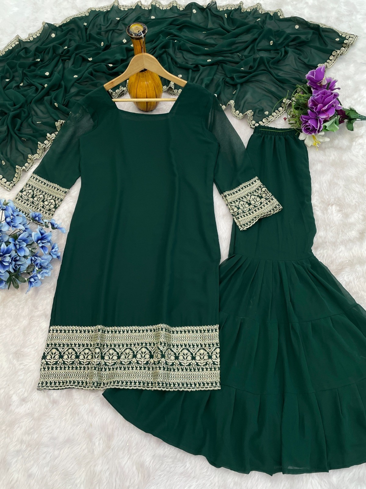 YD 031 READYMADE PARTY WEAR SALWAR SUIT WITH EMBROIDERY WORK  FULLY STSUITICHAD 