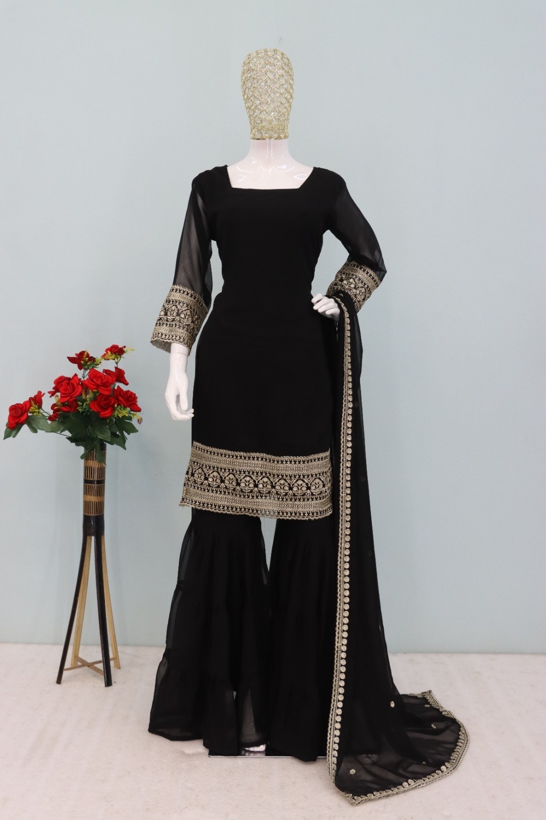 YD 031 READYMADE PARTY WEAR SALWAR SUIT WITH EMBROIDERY WORK  FULLY STSUITICHAD 