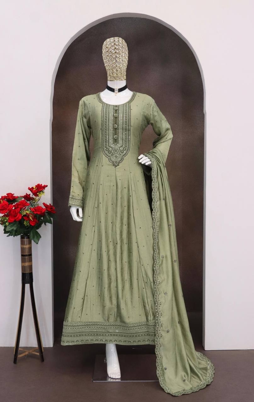 AASHIRWAD 10012 STYLISH PARTY WEAR LONG GOWN ONLINE 