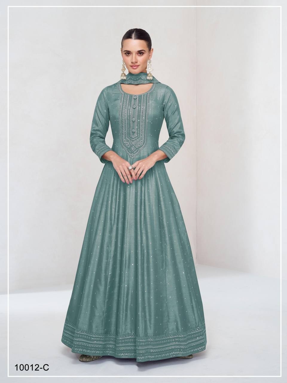 AASHIRWAD 10012 STYLISH PARTY WEAR LONG GOWN ONLINE 